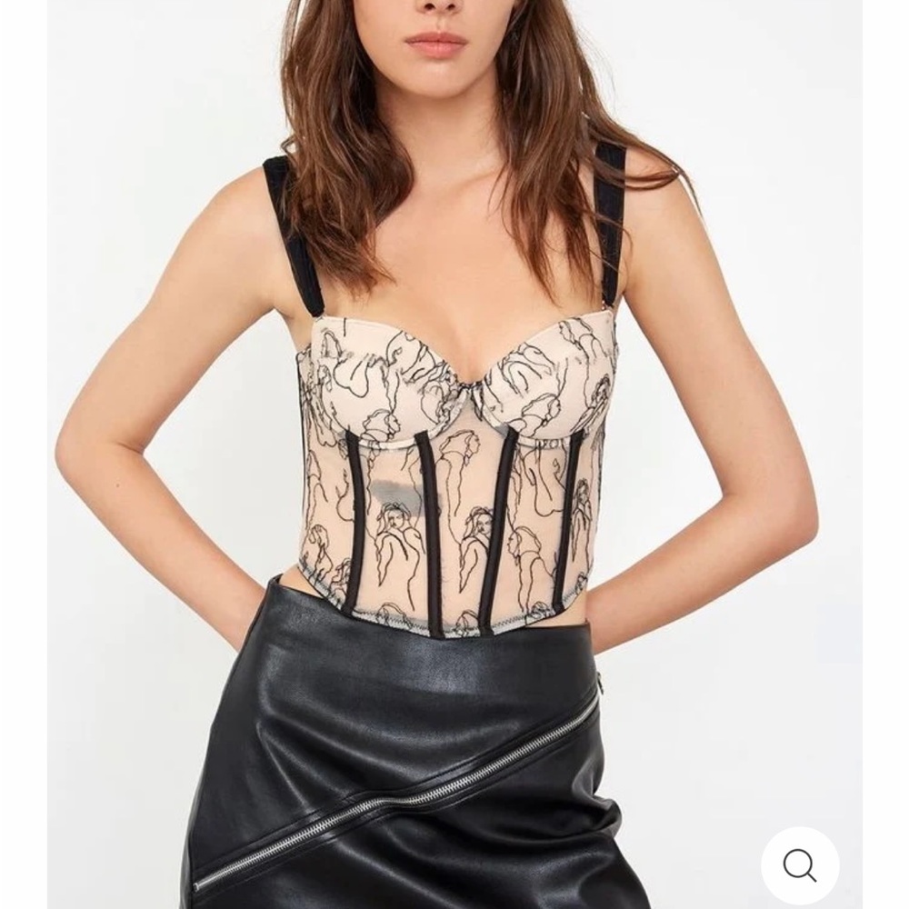 TopsForDays Venus Mesh Corset Top